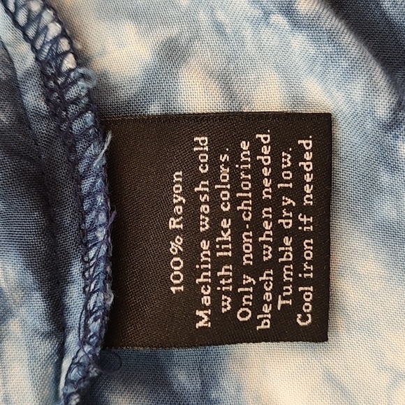 Rock & Republic Blue Tie-Dye Button-Up Shirt/ Size XL - Picture 9 of 9